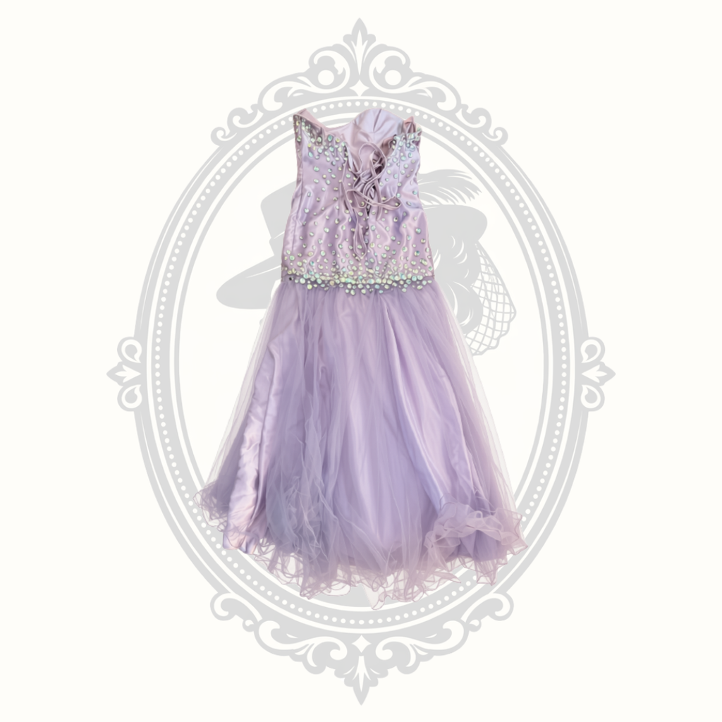 Blush Prom by Alexia Lilac Rhinestone Tulle Corset Gown - Size 12