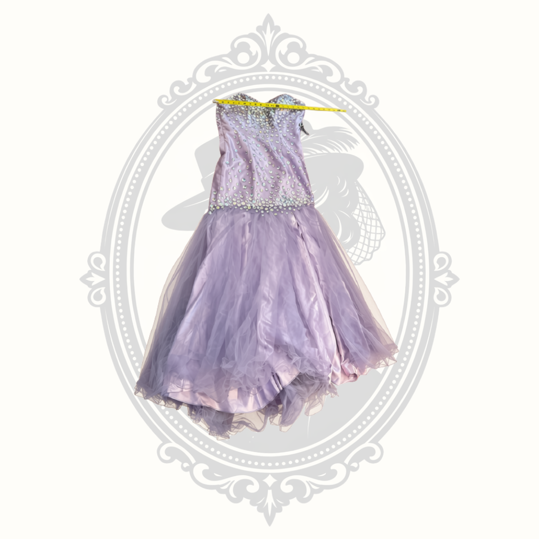 Blush Prom by Alexia Lilac Rhinestone Tulle Corset Gown - Size 12