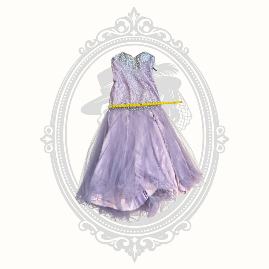 Blush Prom by Alexia Lilac Rhinestone Tulle Corset Gown - Size 12