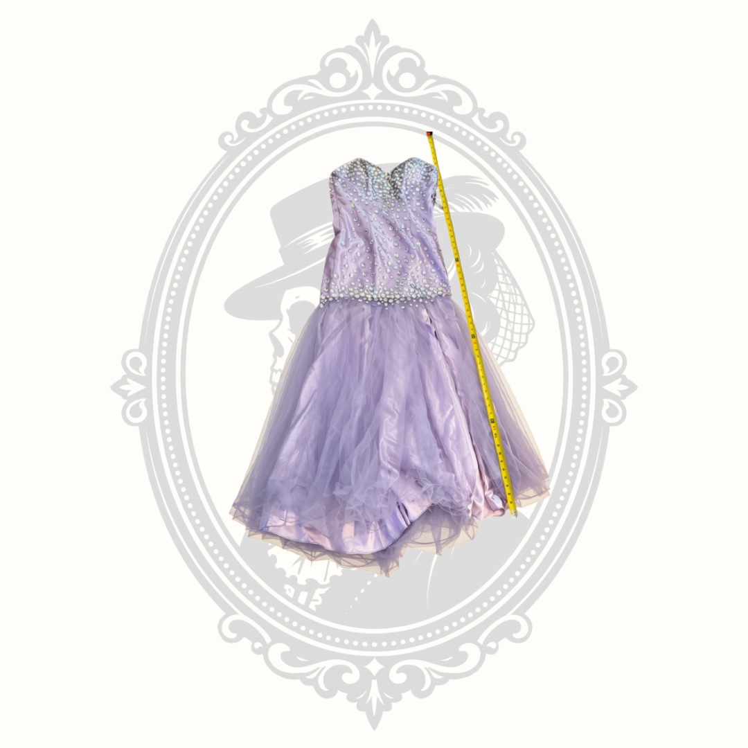 Blush Prom by Alexia Lilac Rhinestone Tulle Corset Gown - Size 12