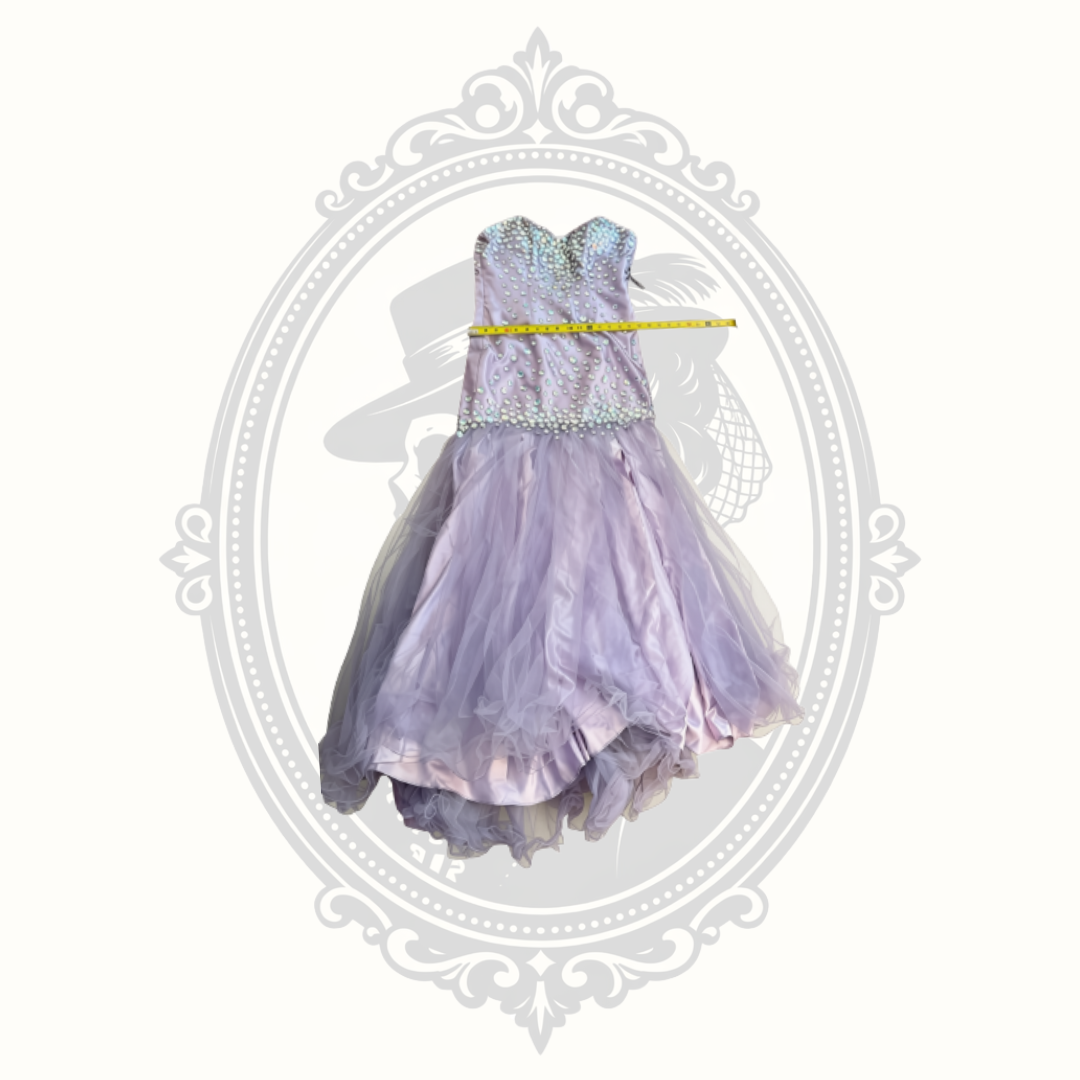 Blush Prom by Alexia Lilac Rhinestone Tulle Corset Gown - Size 12