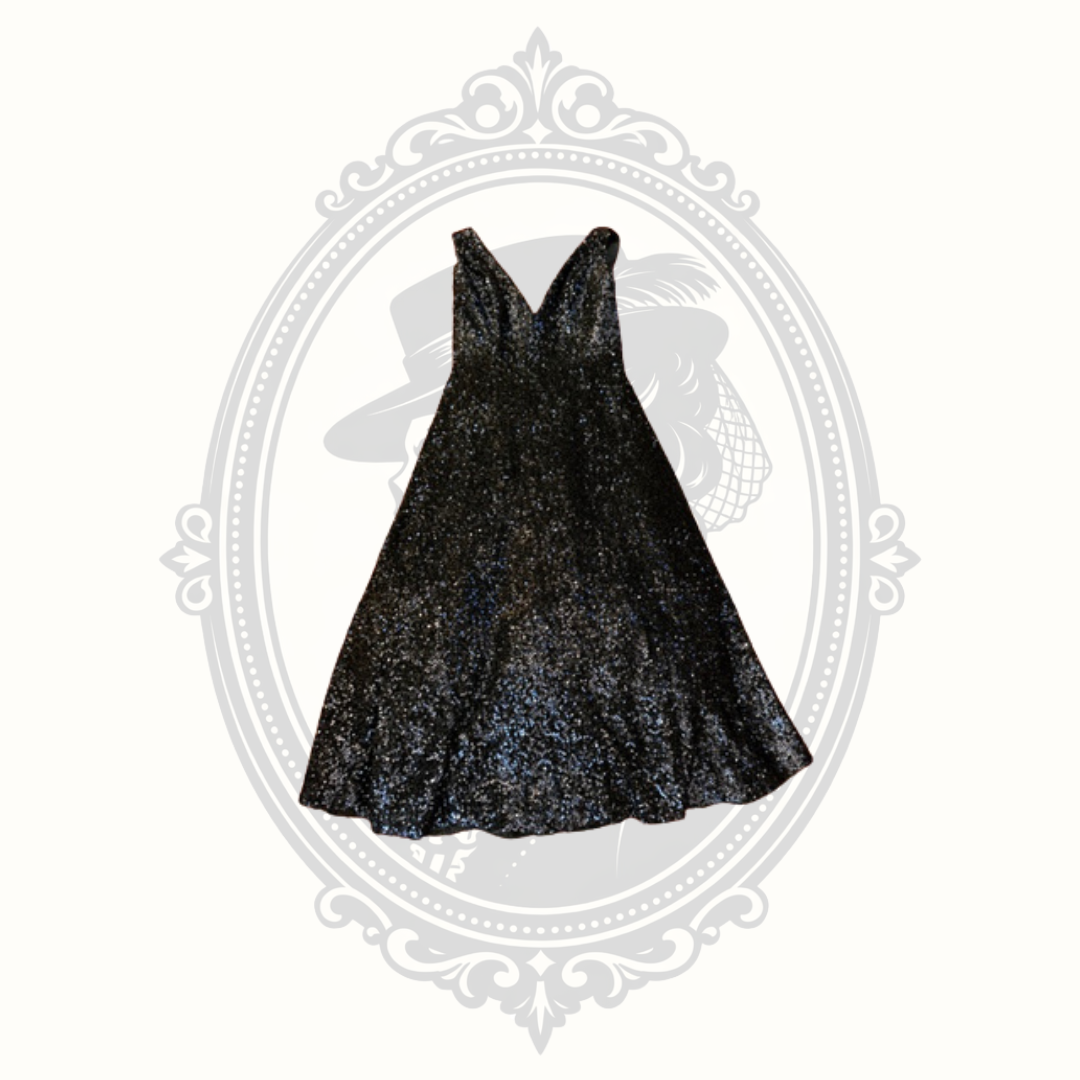 Blush Prom by Alexia navy blue sequin sleeveless V-neck formal gown, women's size 16.