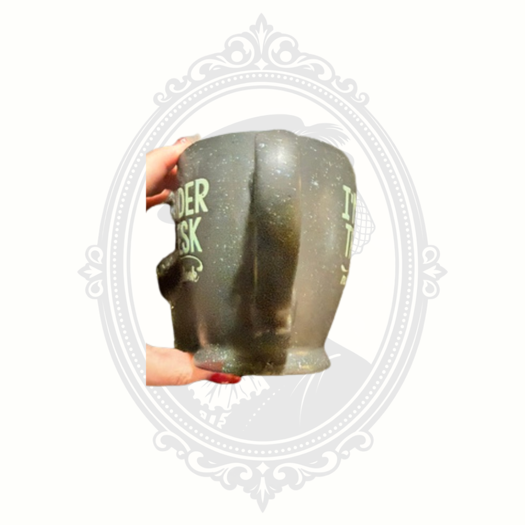 Boston Warehouse "I'm Under the Desk Made You Look" Speckled Stoneware Coffee Mug Funny Office Humor