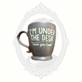 Boston Warehouse "I'm Under the Desk Made You Look" Speckled Stoneware Coffee Mug Funny Office Humor