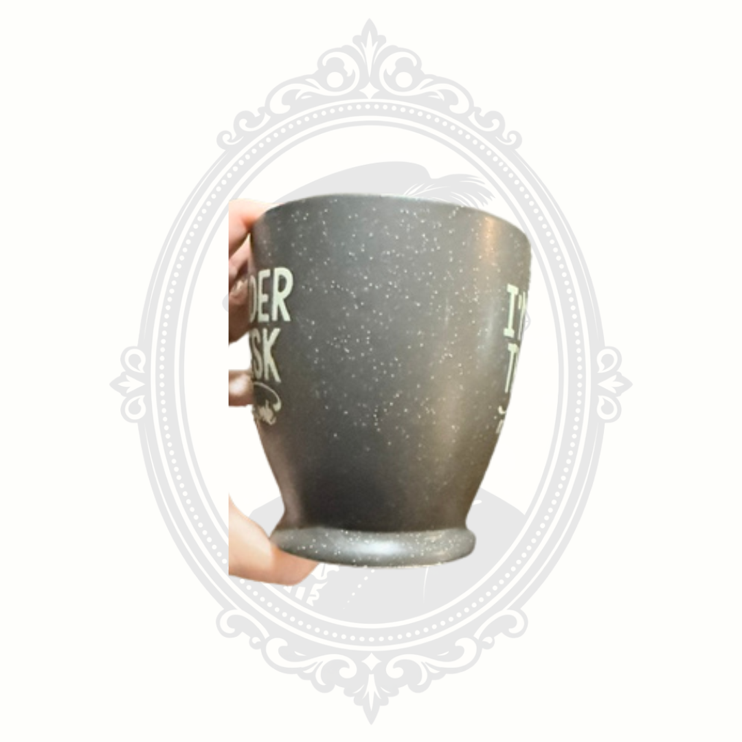 Boston Warehouse "I'm Under the Desk Made You Look" Speckled Stoneware Coffee Mug Funny Office Humor