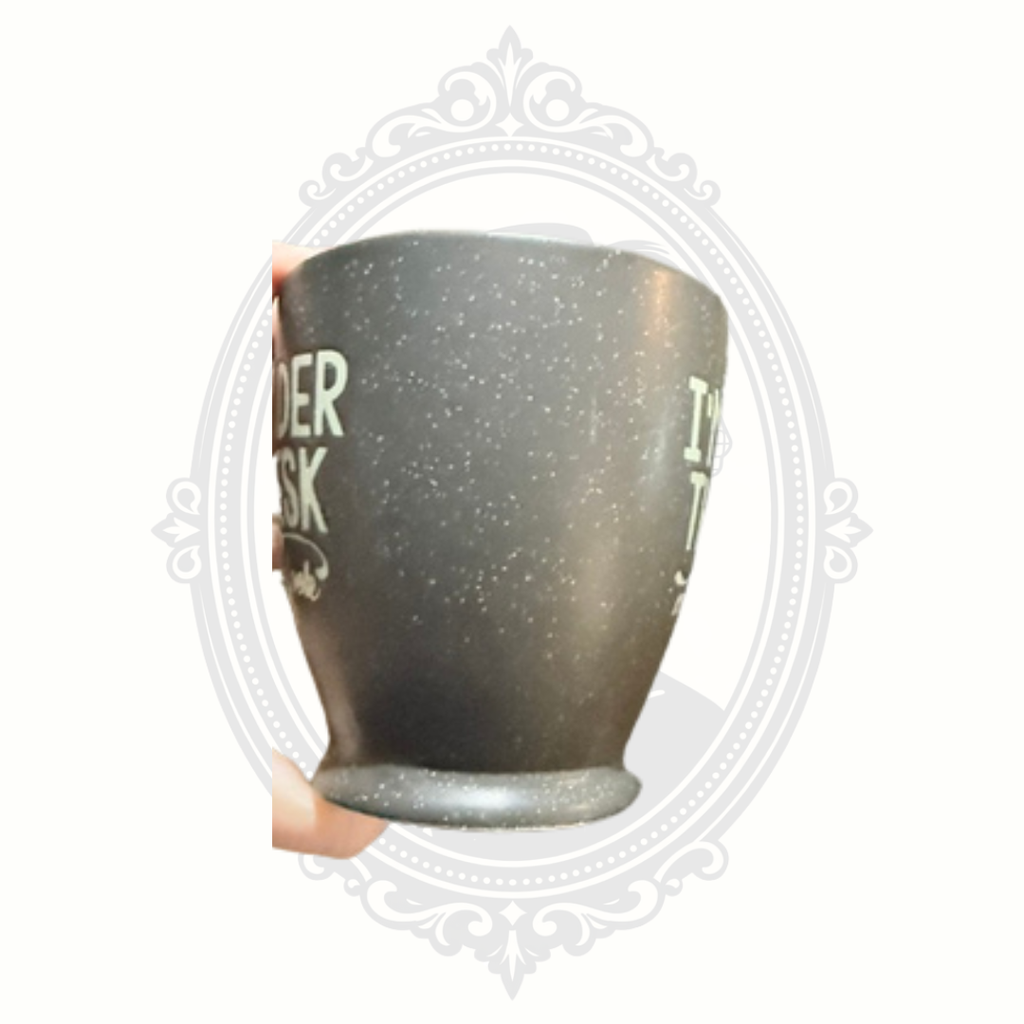 Boston Warehouse "I'm Under the Desk Made You Look" Speckled Stoneware Coffee Mug Funny Office Humor