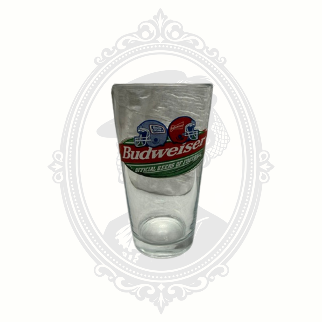 Budweiser & Bud Light Football Pint Glass – Official Beers of Football Bar Glass