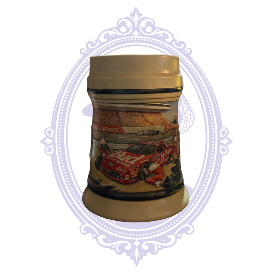 1993 Budweiser Racing stein red number 11 race car artwork