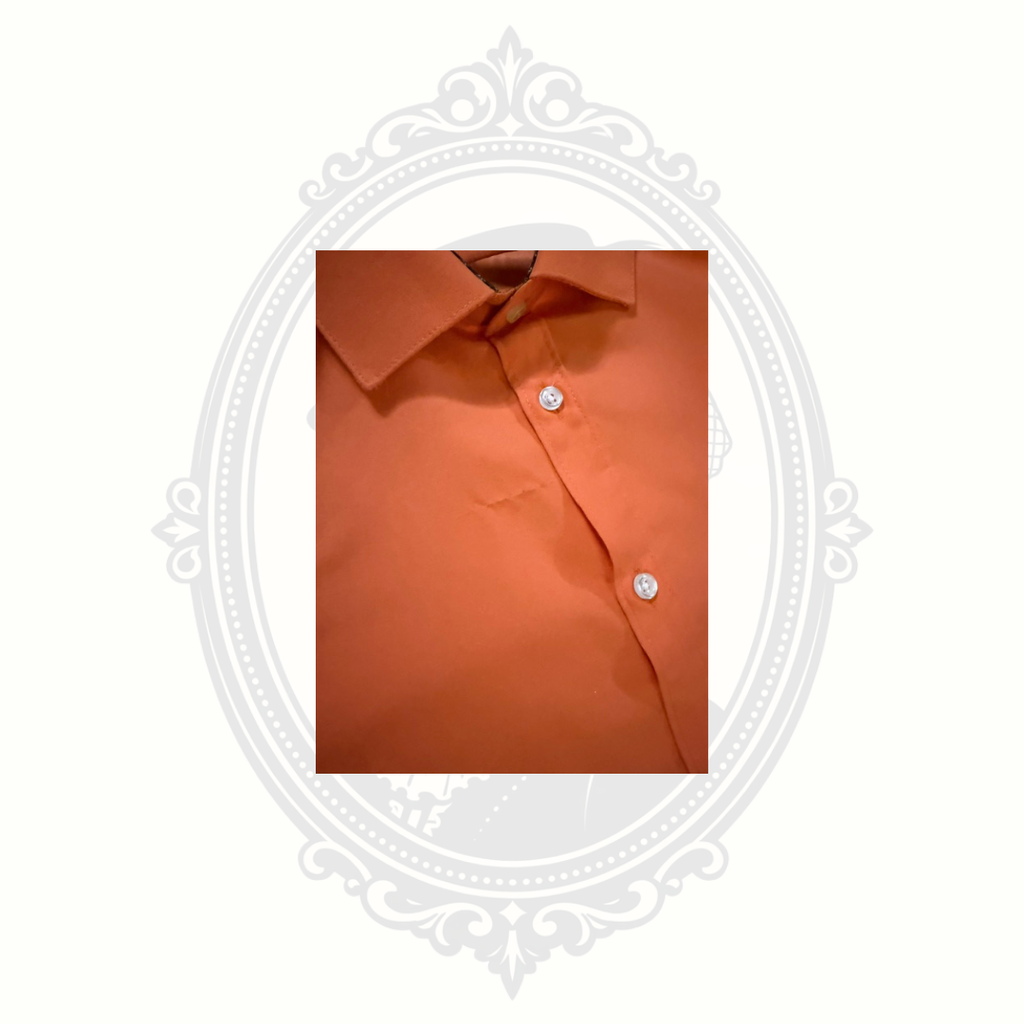 Calabrum London Modern Fit Men's XL 17-17½ Melon Dress Shirt Button Front