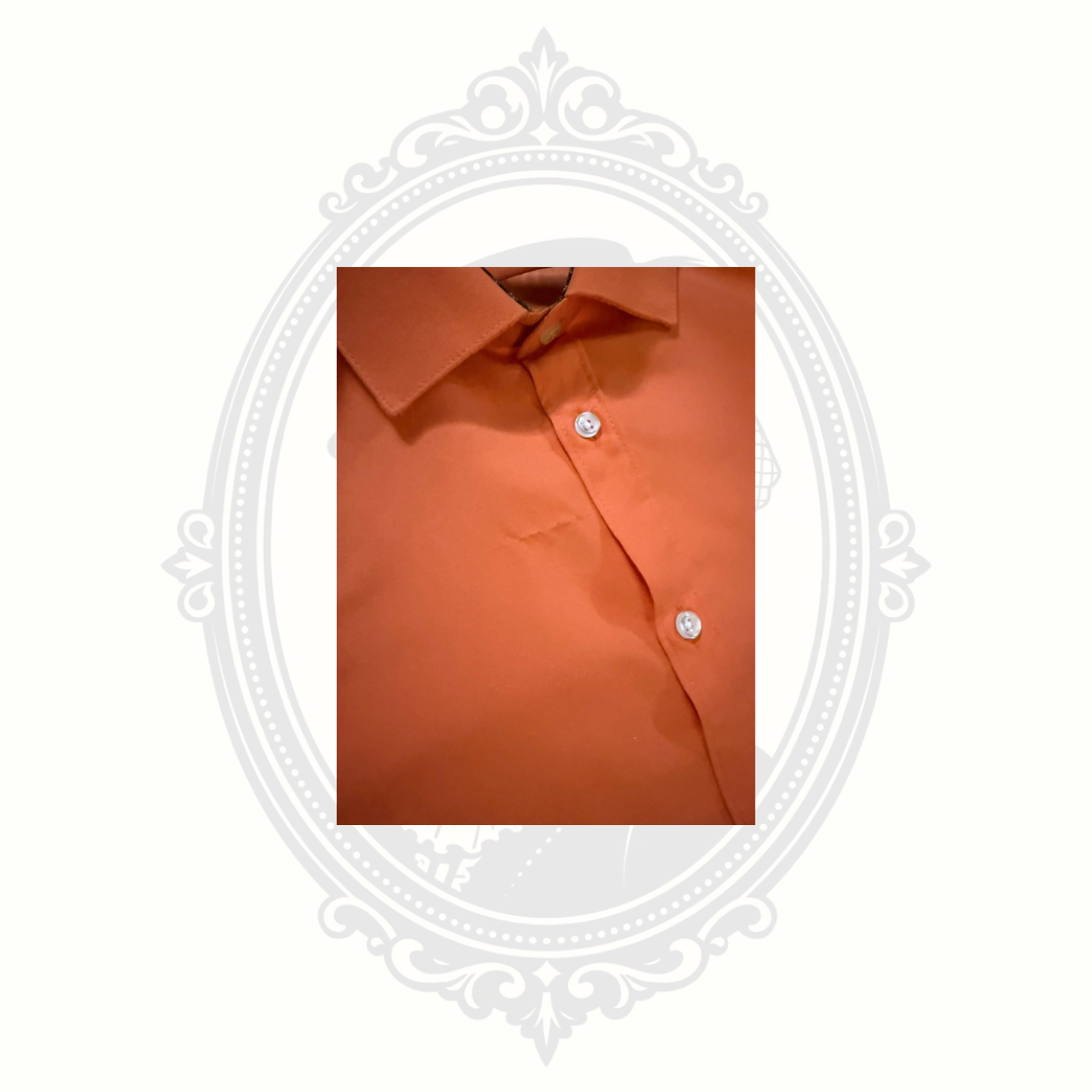 Calabrum London Modern Fit Men's XL 17-17½ Melon Dress Shirt Button Front