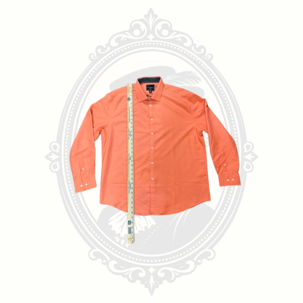 Calabrum London Modern Fit Men's XL 17-17½ Melon Dress Shirt Button Front