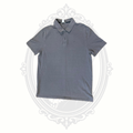Calvin Klein Gray Cotton Polo Shirt Men's Medium Classic Short Sleeve