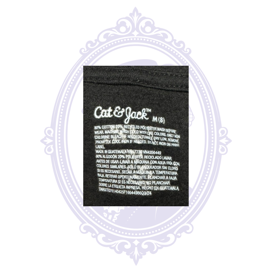 Cat & Jack Boys Black Full-Zip Hoodie – Size M (8)