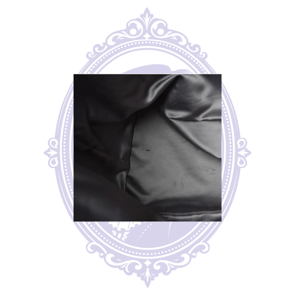Chanel black Funny Tweed quilted vinyl tote – interior mark