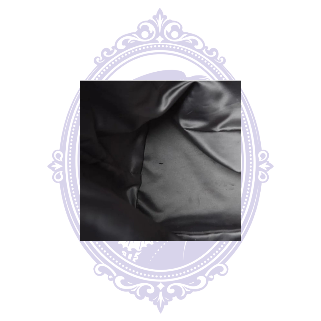 Chanel black Funny Tweed quilted vinyl tote – interior mark