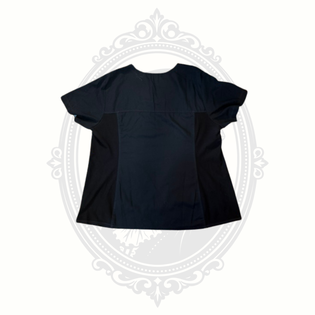 Cherokee UPMC Black Women's XL Stretch Medical Scrub Top | UPMC Uniform