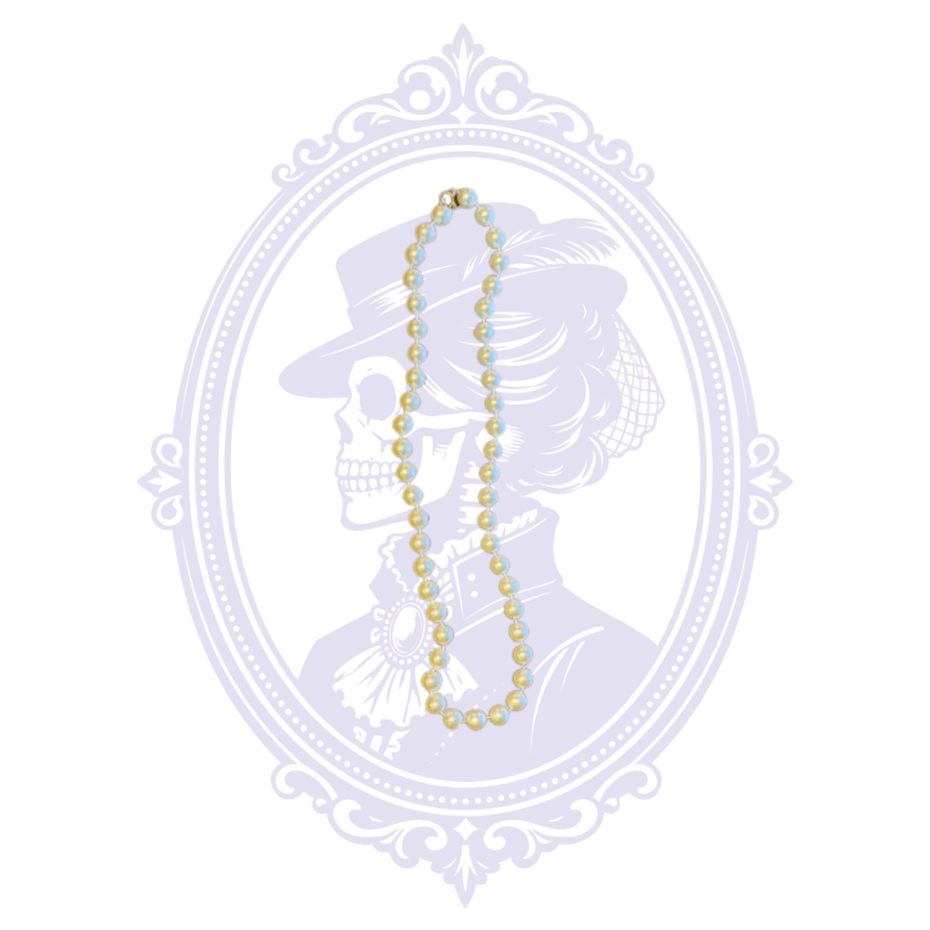 Classic cream faux pearl single-strand necklace with round lustrous imitation pearls and an 18-inch princess length.