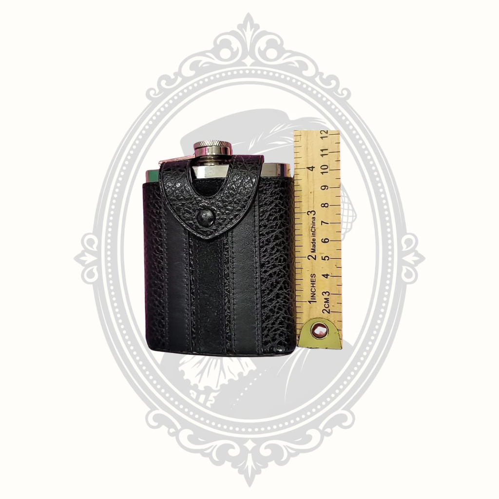 Coach Black Varsity Stripe Leather Flask – New with Original Materials