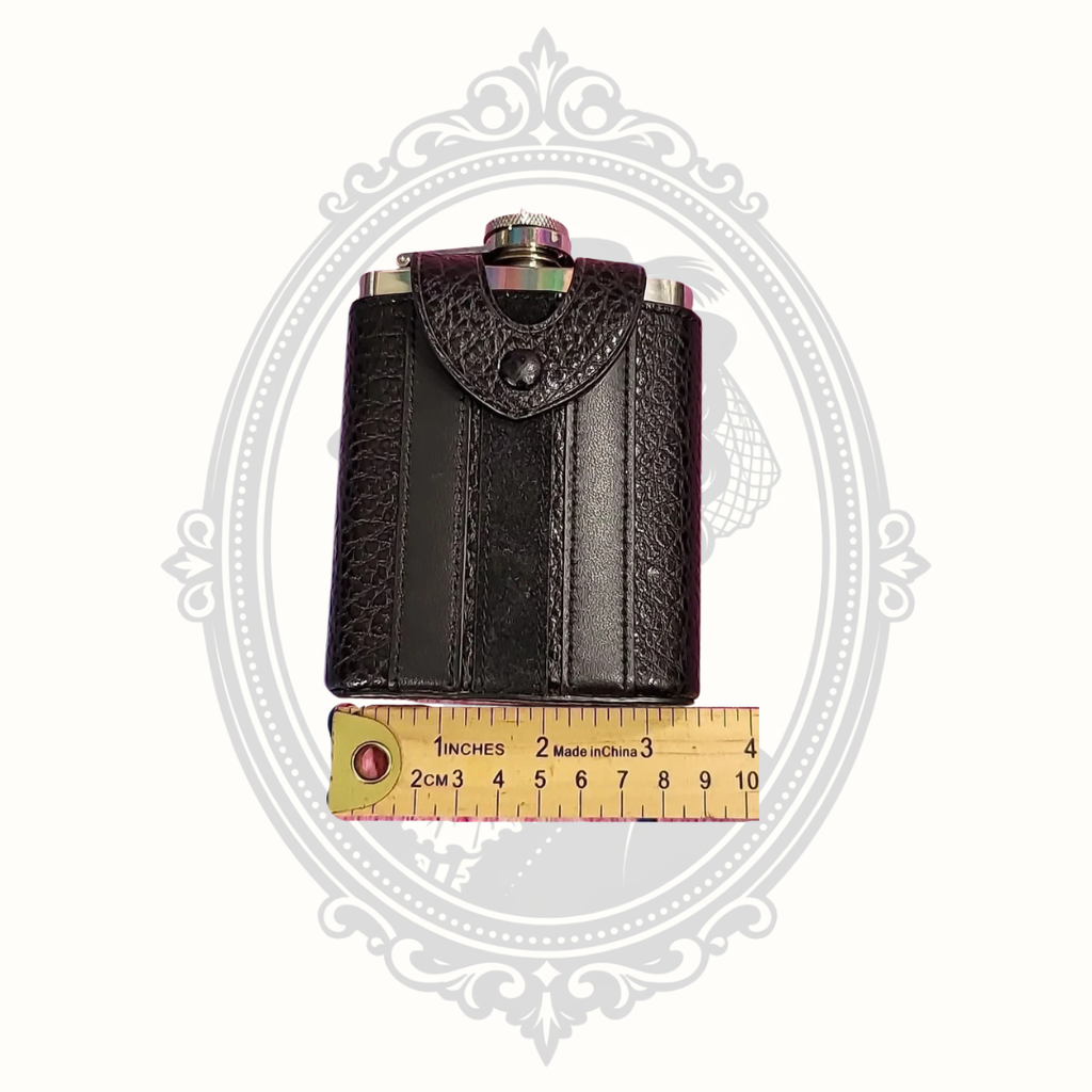 Coach Black Varsity Stripe Leather Flask – New with Original Materials