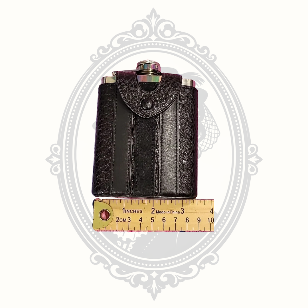 Coach Black Varsity Stripe Leather Flask – New with Original Materials