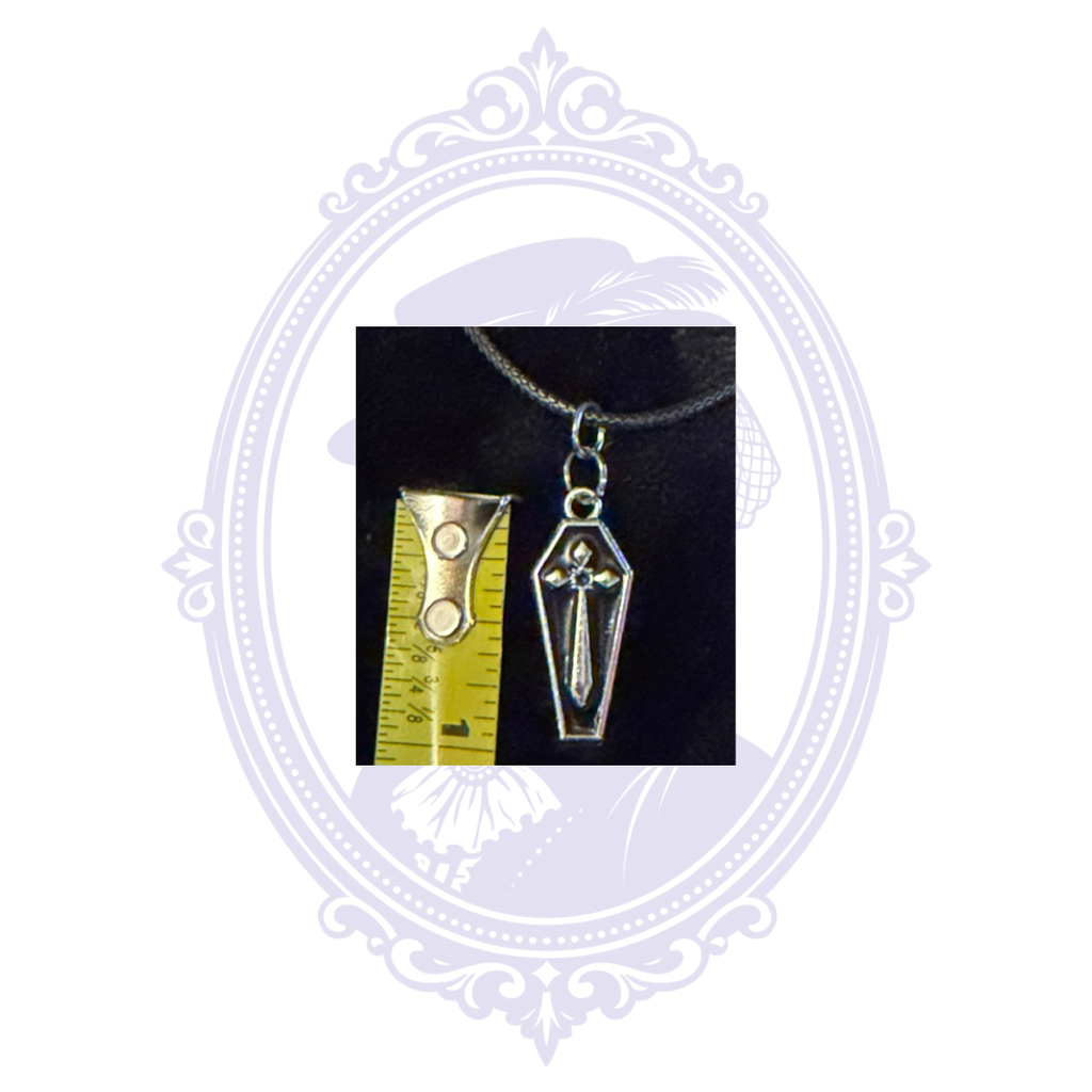 Cupboard Crafted Coffin Cross Gothic Necklace