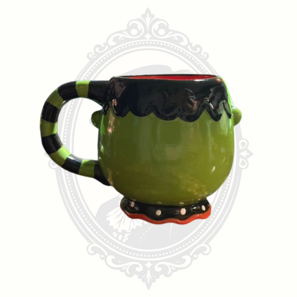 Cracker Barrel Frankenstein Halloween Ceramic Coffee Mug Green Monster