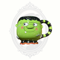 Cracker Barrel Frankenstein Halloween Ceramic Coffee Mug Green Monster