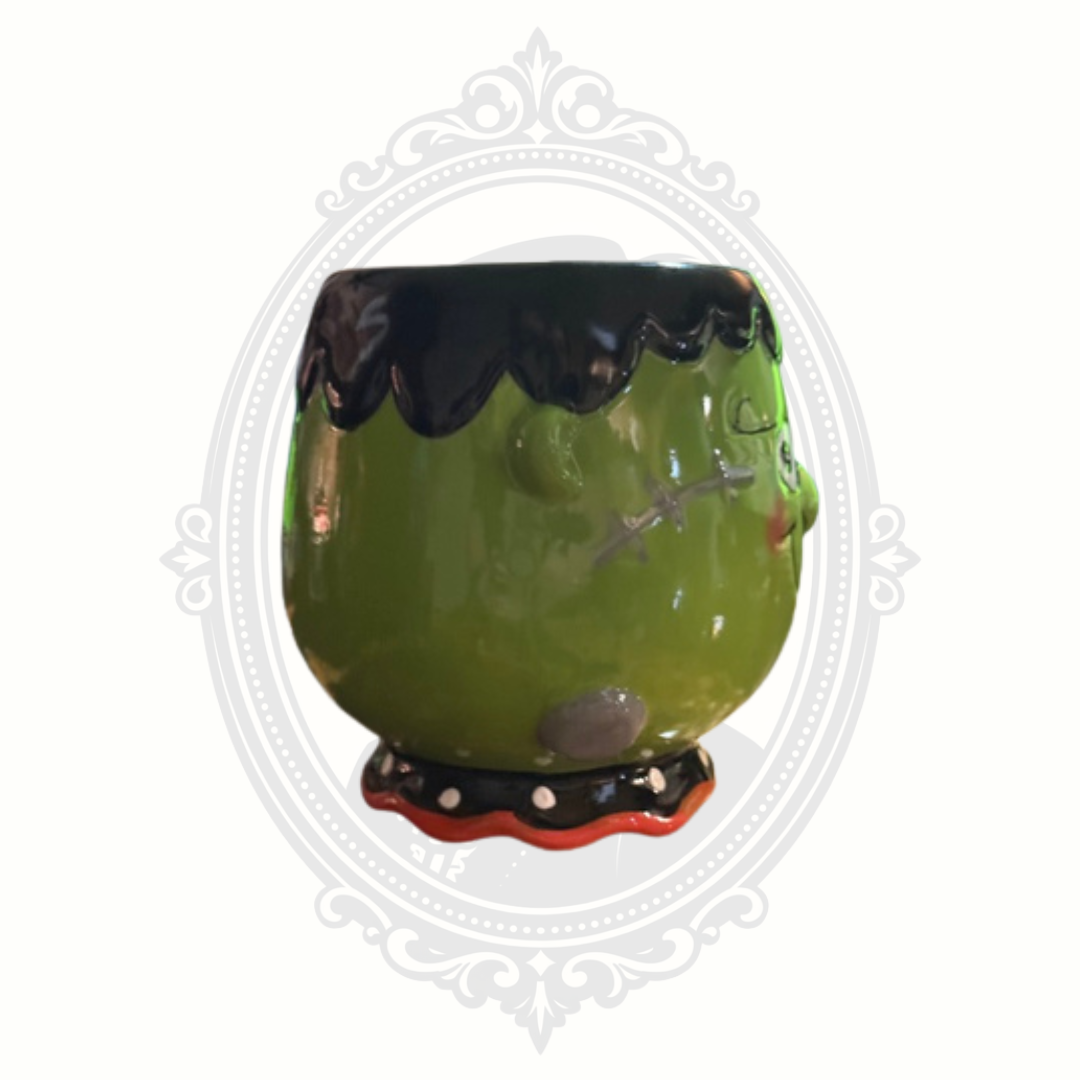 Cracker Barrel Frankenstein Halloween Ceramic Coffee Mug Green Monster