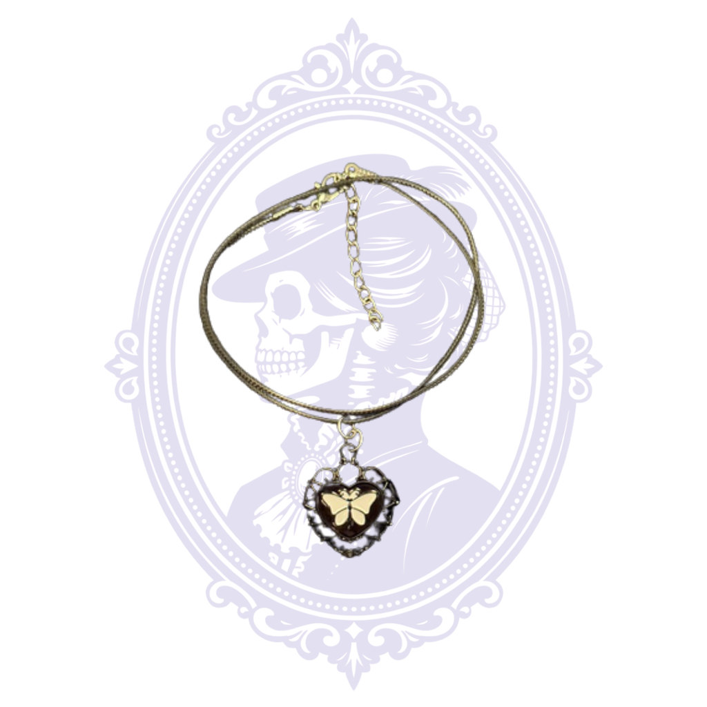 Butterfly Heart Pendant Necklace | CC-HW-N02