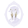 Cupboard Crafted antiqued silver-tone plague doctor dangle earrings with silver-plated fishhook ear wires.