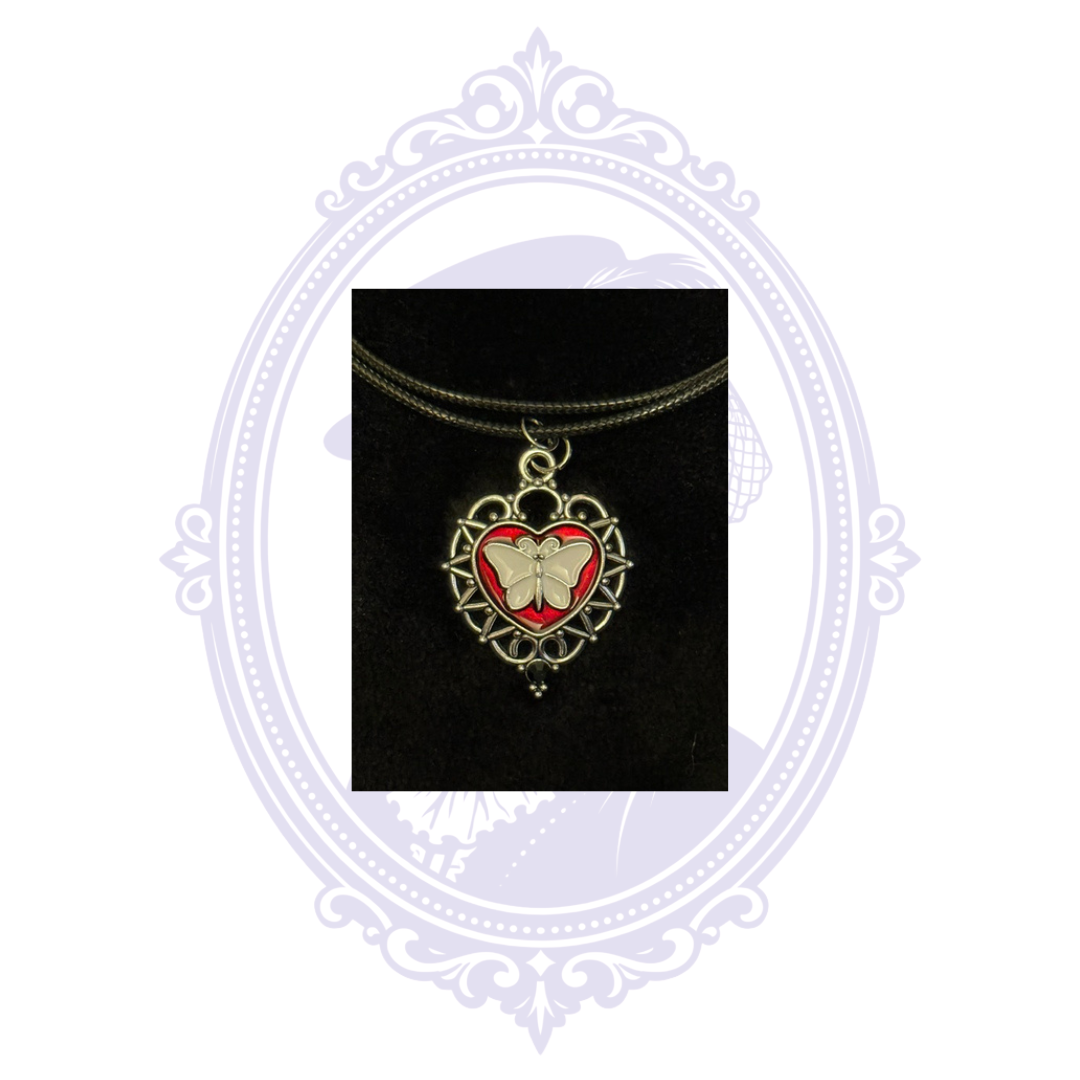 Butterfly Heart Pendant Necklace | CC-HW-N02