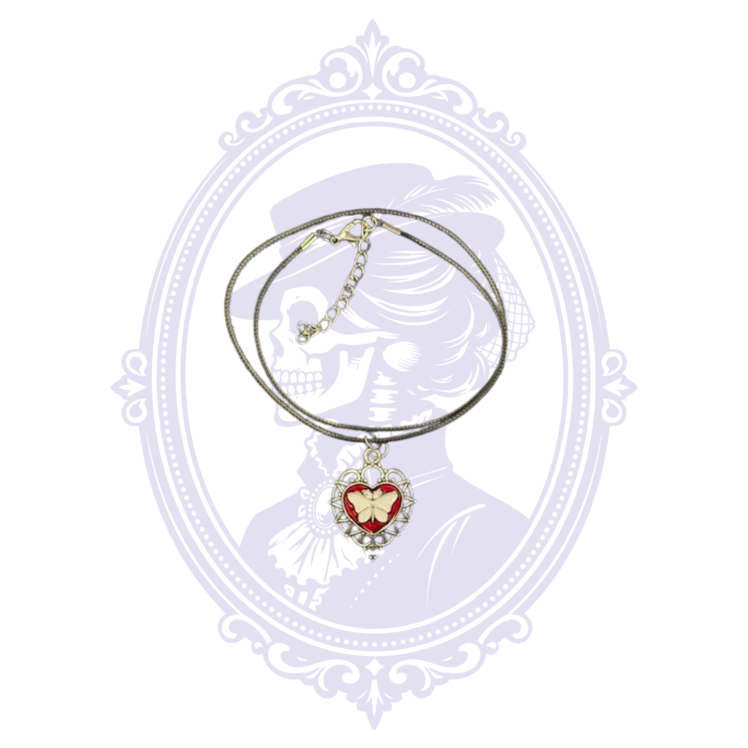 Butterfly Heart Pendant Necklace | CC-HW-N02