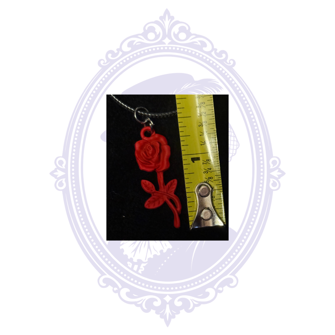 Red Rose Pendant Necklace | CC-HW-N05