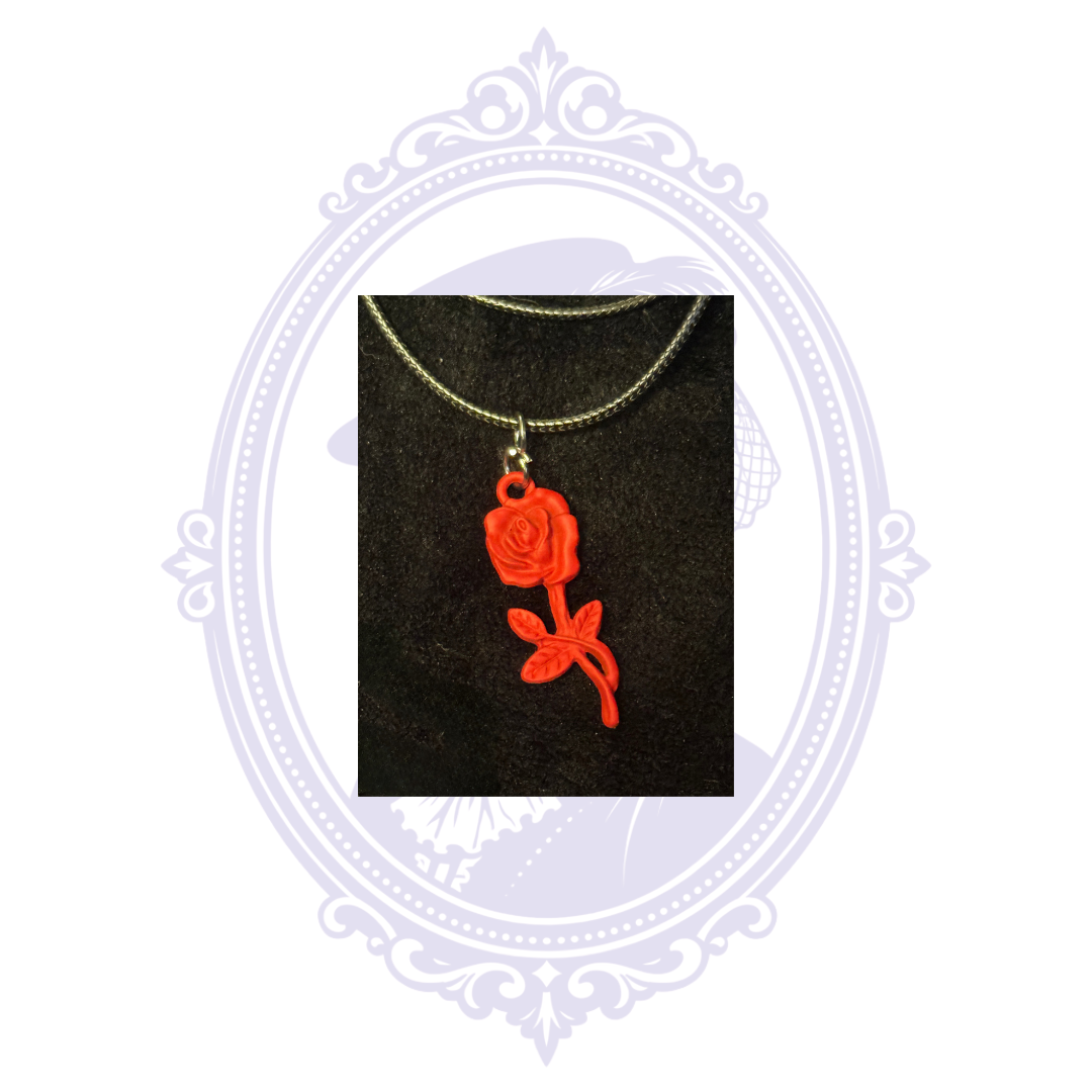 Red Rose Pendant Necklace | CC-HW-N05