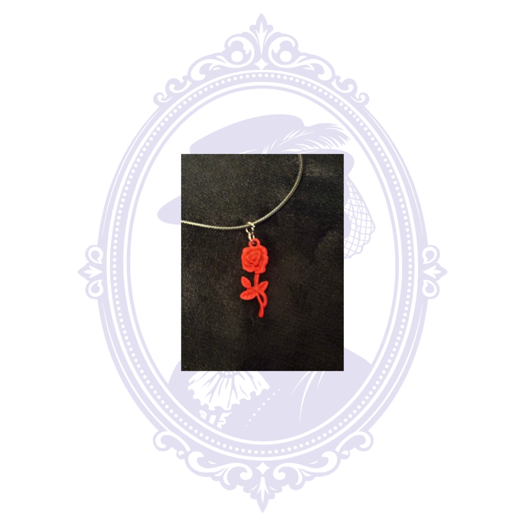 Red Rose Pendant Necklace | CC-HW-N05