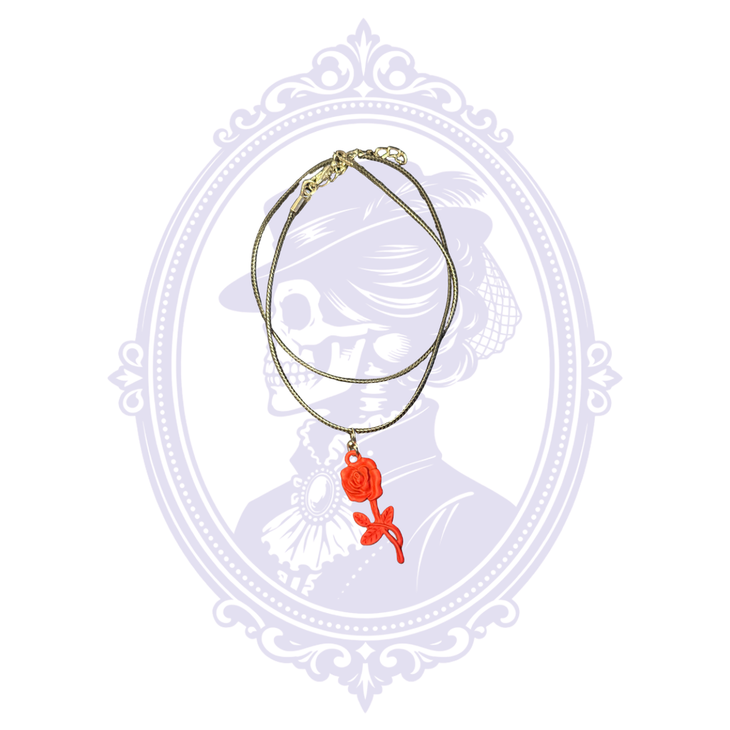 Red Rose Pendant Necklace | CC-HW-N05