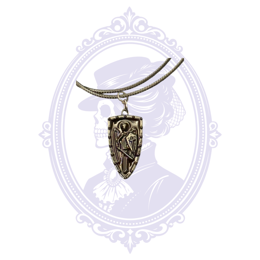 St. Michael Archangel Shield Pendant Necklace | CC-HW-N03