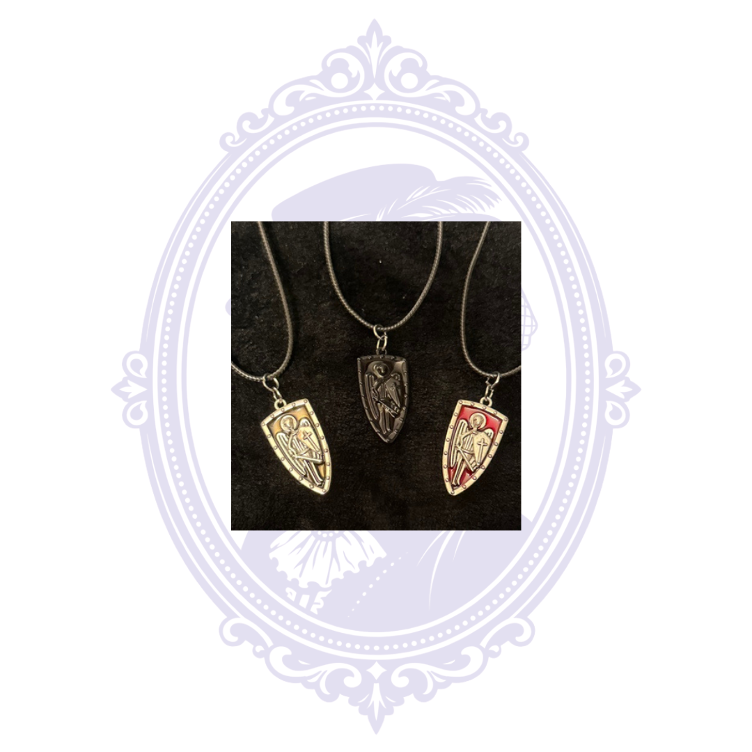 St. Michael Archangel Shield Pendant Necklace | CC-HW-N03