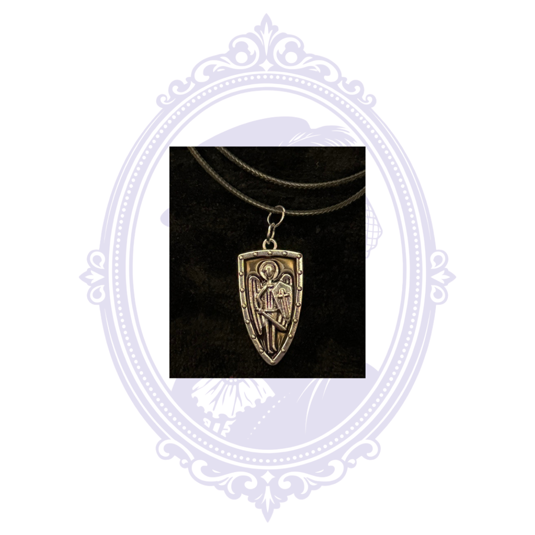 St. Michael Archangel Shield Pendant Necklace | CC-HW-N03
