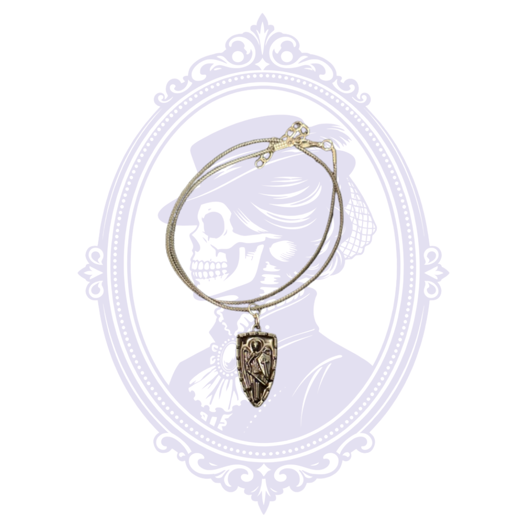 St. Michael Archangel Shield Pendant Necklace | CC-HW-N03