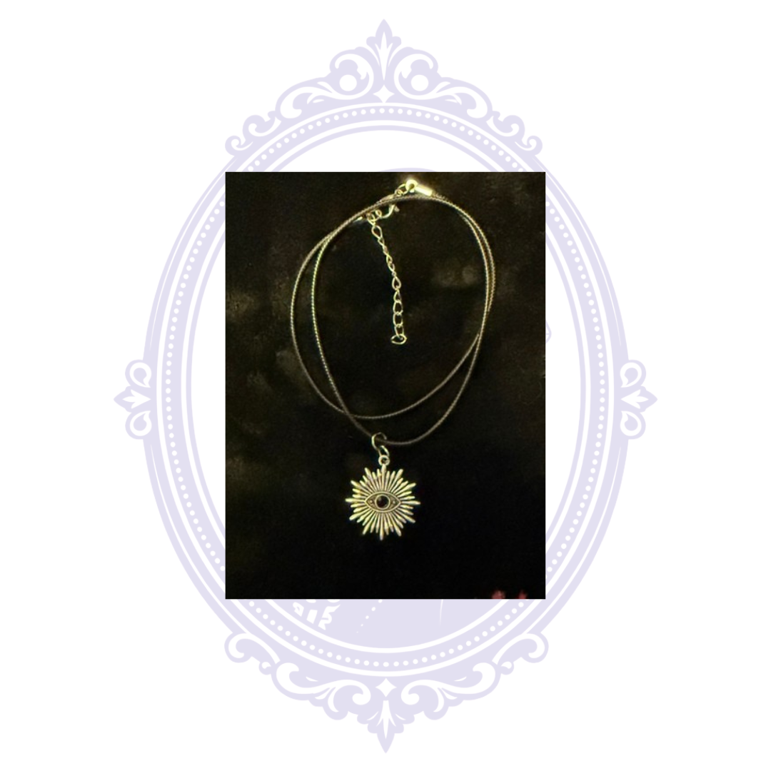 Cupboard Crafted Sunburst Eye Pendant Necklace | CC-HW-N04
