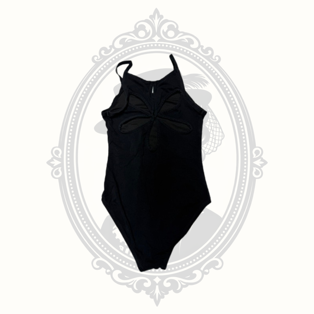Danshuz Danznmotion Daisy Butterfly Back Girls Ballet Dance Leotard Black Estimated Size 4/6