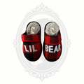 Dearfoams Lil Bear Buffalo Plaid Plush House Slippers Kids US 11-12 Red Black