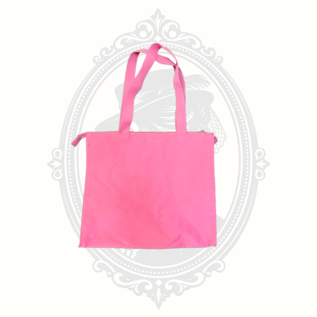 Disney Princess Pink Zippered Tote Bag Snow White Belle Cinderella Aurora
