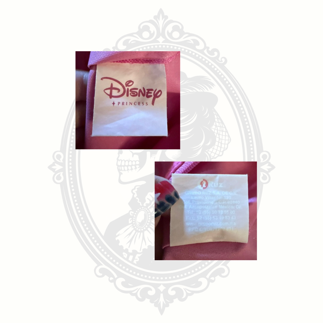 Disney Princess Pink Zippered Tote Bag Snow White Belle Cinderella Aurora