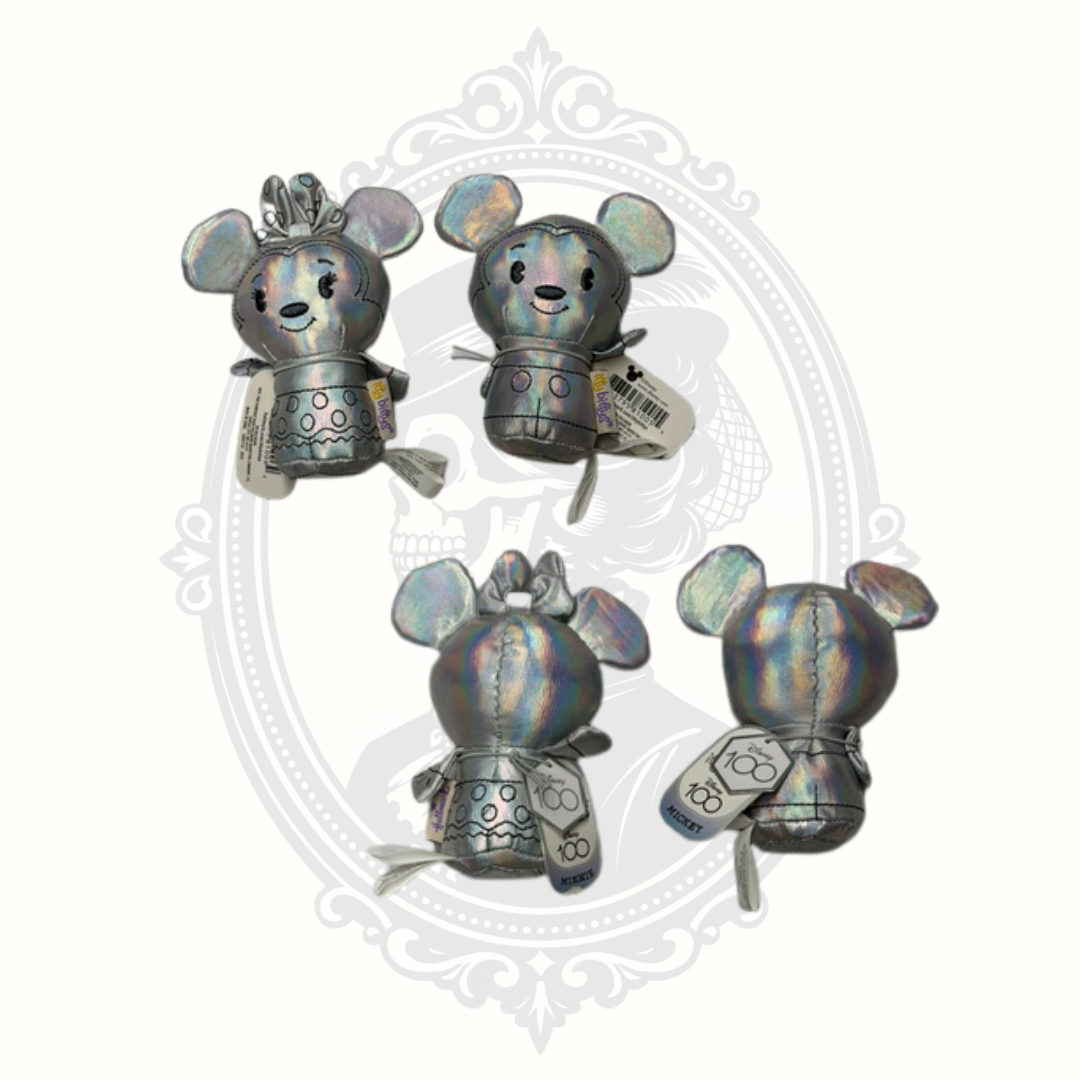 Disney100 Hallmark itty bittys Mickey & Minnie Mouse Plush Set – Silver Anniversary Edition – New With Tags