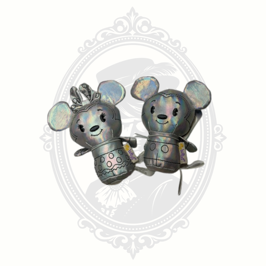 Disney100 Hallmark itty bittys Mickey & Minnie Mouse Plush Set – Silver Anniversary Edition – New With Tags