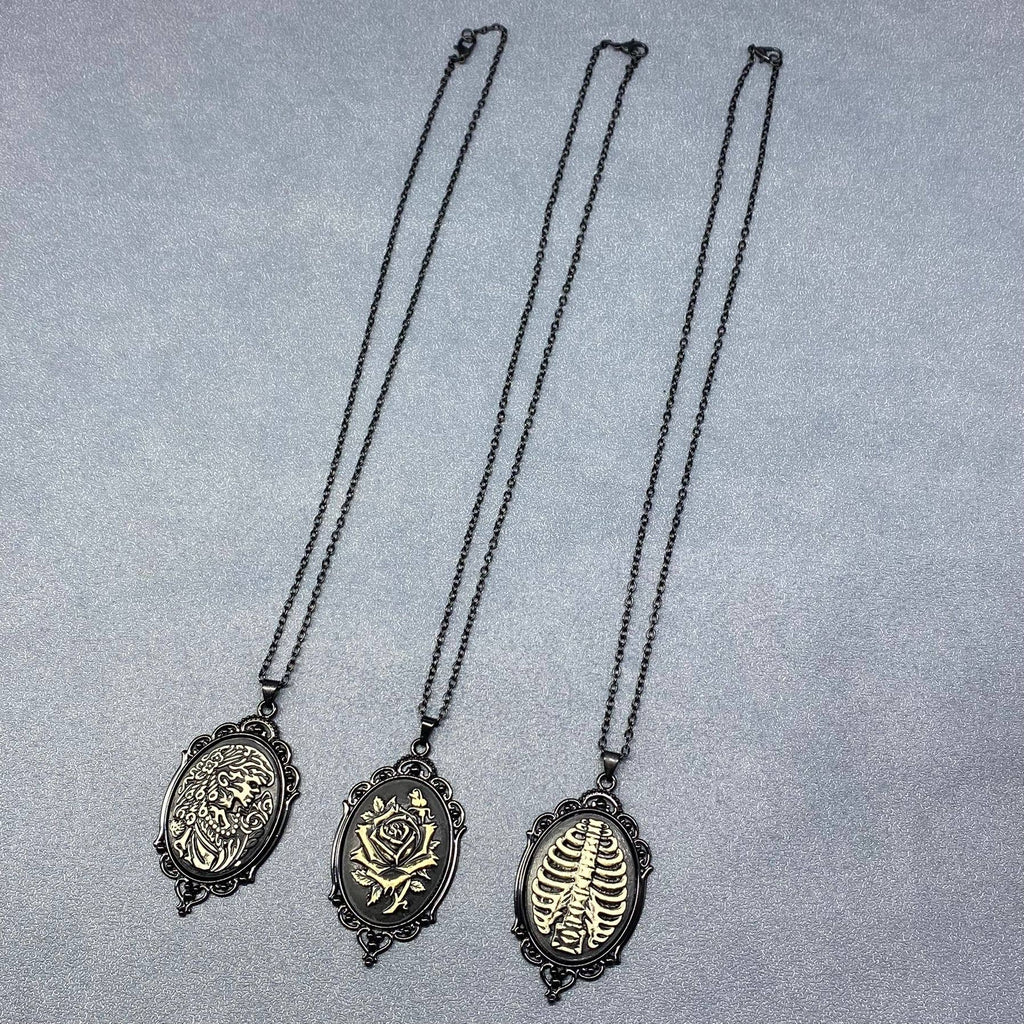 Gothic Style Pendant Black Necklace - GT