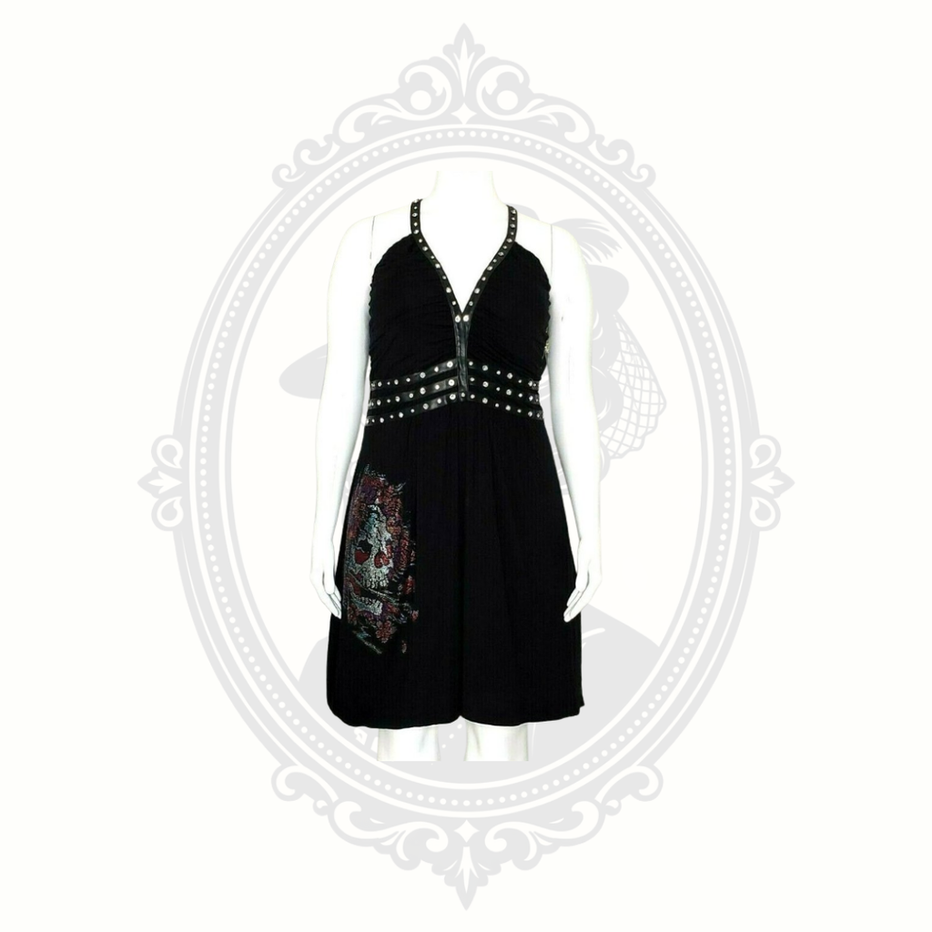 Close-up of Ed Hardy dress tag showing 3X sizing and new-with-tags condition.