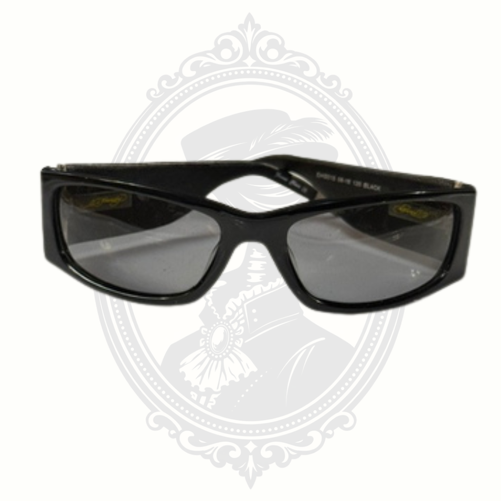 Ed Hardy Death Is Certain skull sunglasses front view black frame